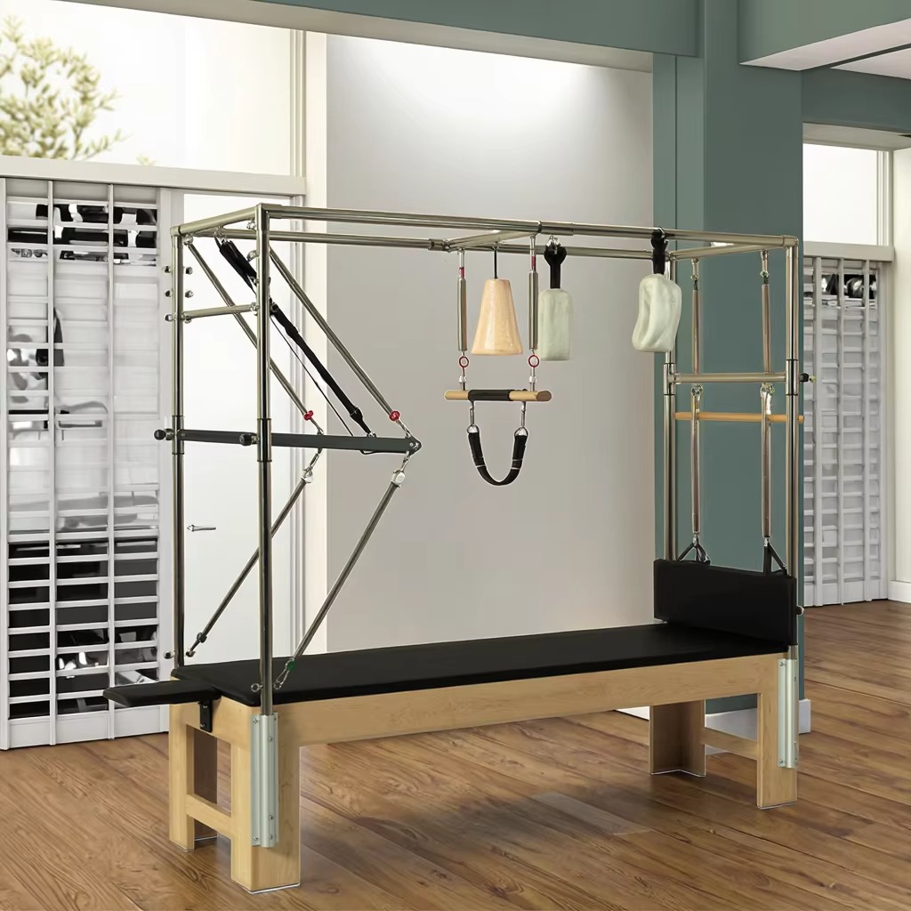 Yoga Fitness Training - Professionelles kommerzielles Yoga-Trainingsgerät für Zuhause, Fitness-Eichen-Pilates-Reformer-Ausrüstung