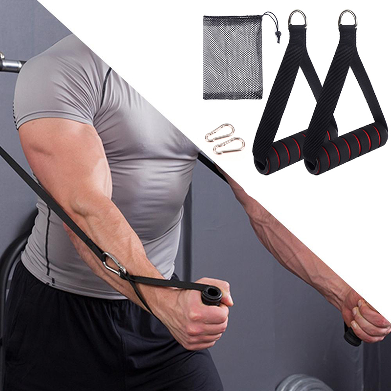 Yoga Fitness Resistance Band - 【F】Robuster Kabelzuggriff mit Haken und D-Ring,