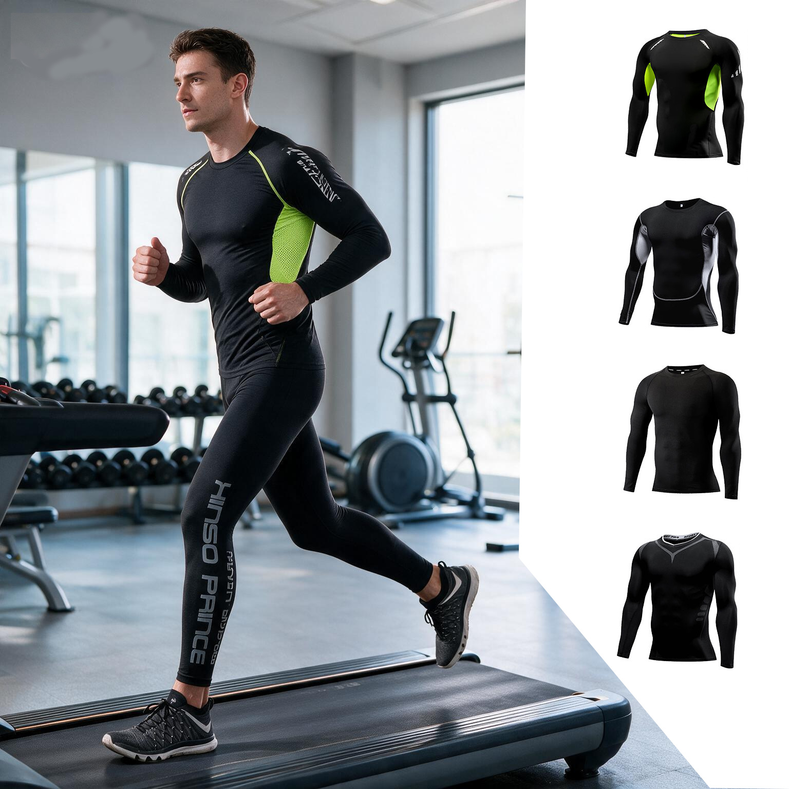 Yoga Fitness Training - 2026 Herren Kompressions-Sportanzug, Elastische Trainings-Sport-Yoga-Sets, Fitness-Bekleidung