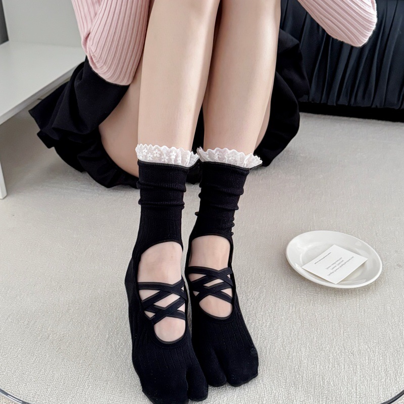 Yoga-Socken mit Spitzenbesatz  – Yoga Of Fitness Bewertung und Preis