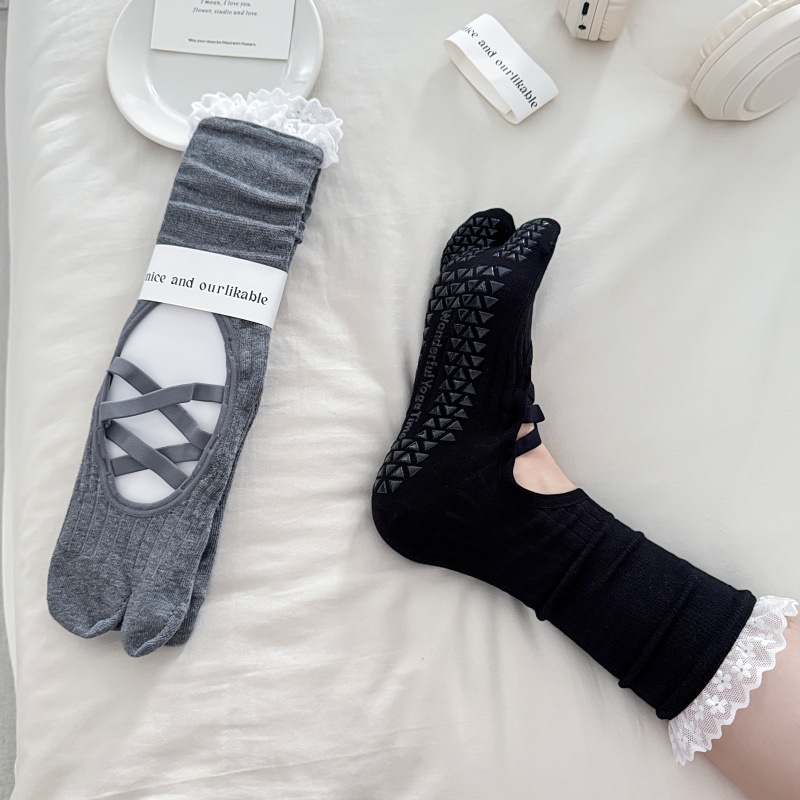 Yoga-Socken mit Spitzenbesatz  – Yoga Of Fitness Bewertung und Preis