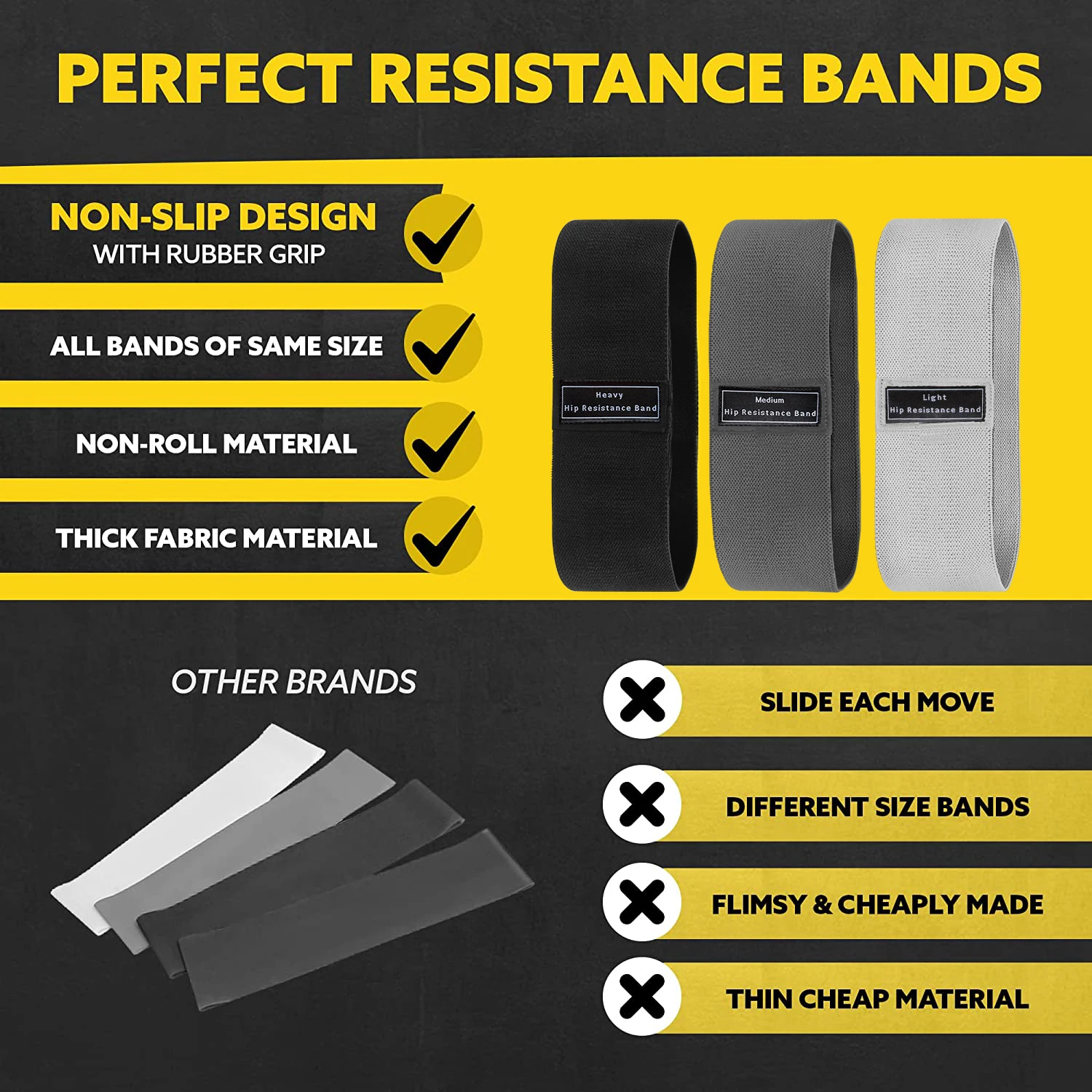 Stoff-Widerstandsband für Hüft – Yoga Fitness Resistance Band Bewertung und Preis